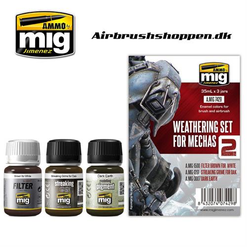 A.MIG 7429 WEATHERING SET FOR MECHAS